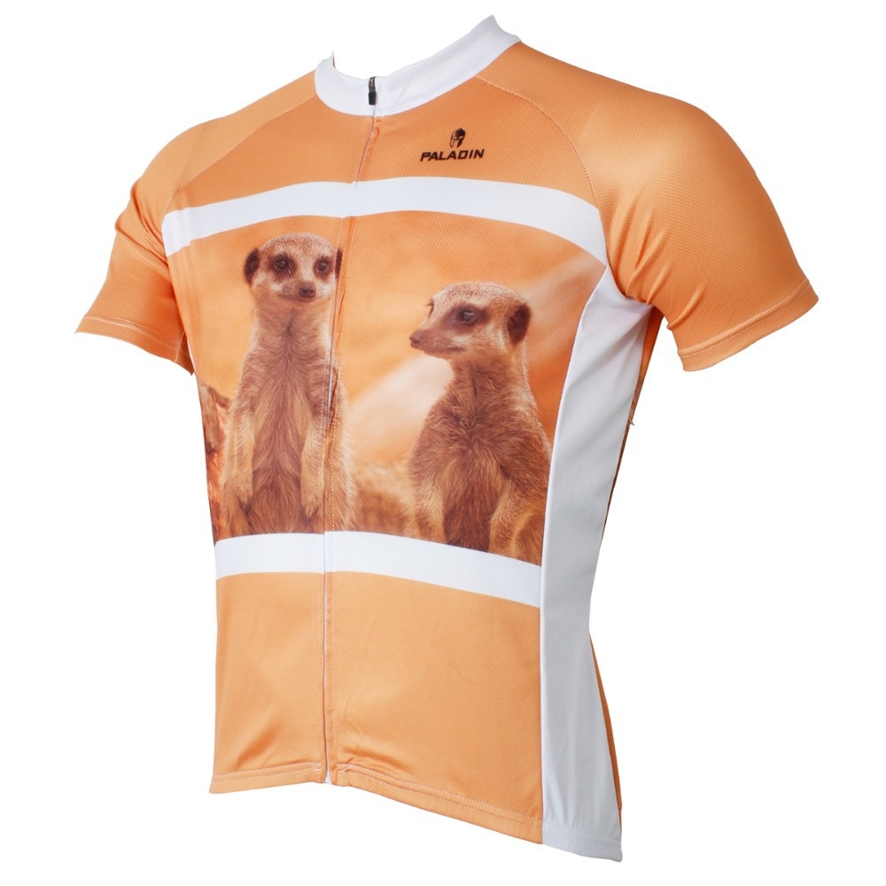 ȶ  &     & Retail     Ŭ Ƿ/PALADIN Mens & Orange Mongoose Lemur & Short Sleeve Cycling Jersey Bike Shirt Cycl